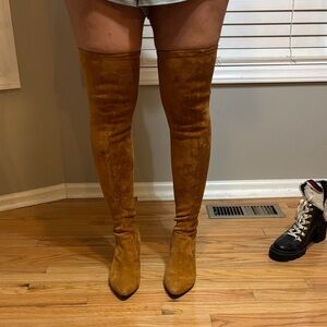Goodnight Macaroon Tan Over-the-Knee Boots